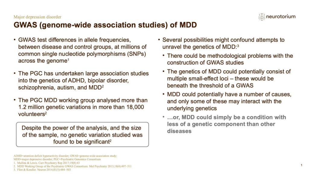 Major Depressive Disorder - Neurobiology and Aetiology - slide 36